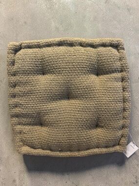 NWT Urban Outfitters Home Knit Floor Pillow in Olive Green